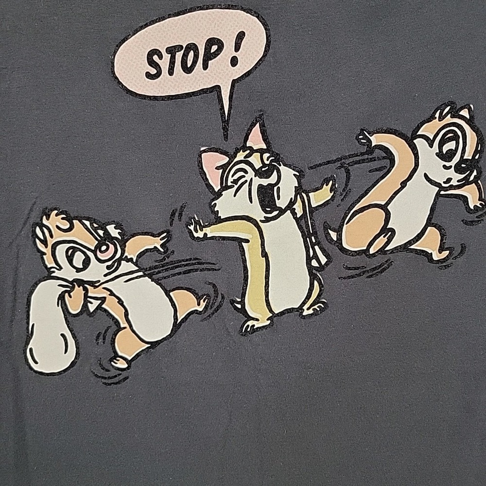 UT UNIQLO x Chip&Dale Clarice Tshirt Sz Medium Black S/S Art Japan Cotton Rare